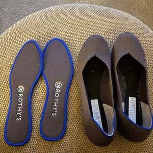 Rothy's The Flat Round Toe Knit Ballet Flats in Mink